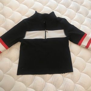 Long sleeve cropped quarter zip